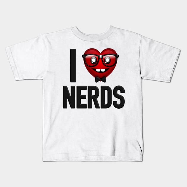 I Heart Nerds Kids T-Shirt by PnJ